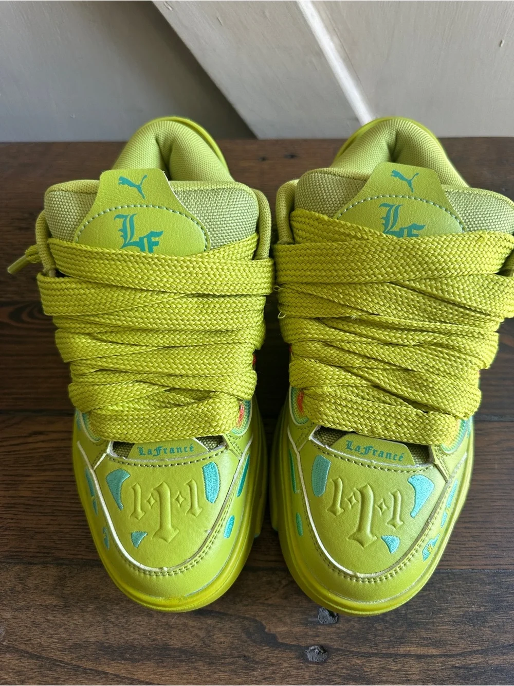 PUMA LaFrancé Heatmap LaMelo Ball Lime Green Platform Sneakers Men’s 4.5 EU 36